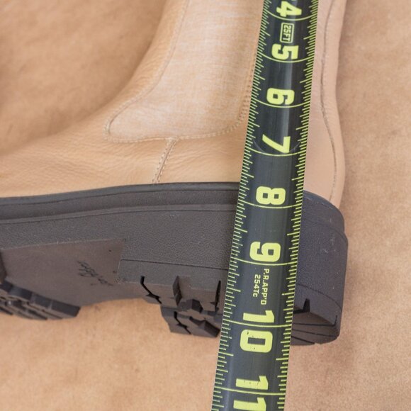 Sam Edelman Wmn Wellington Sesame Leather Festival Chelsea Platform Boots sz 10 - Picture 6 of 9